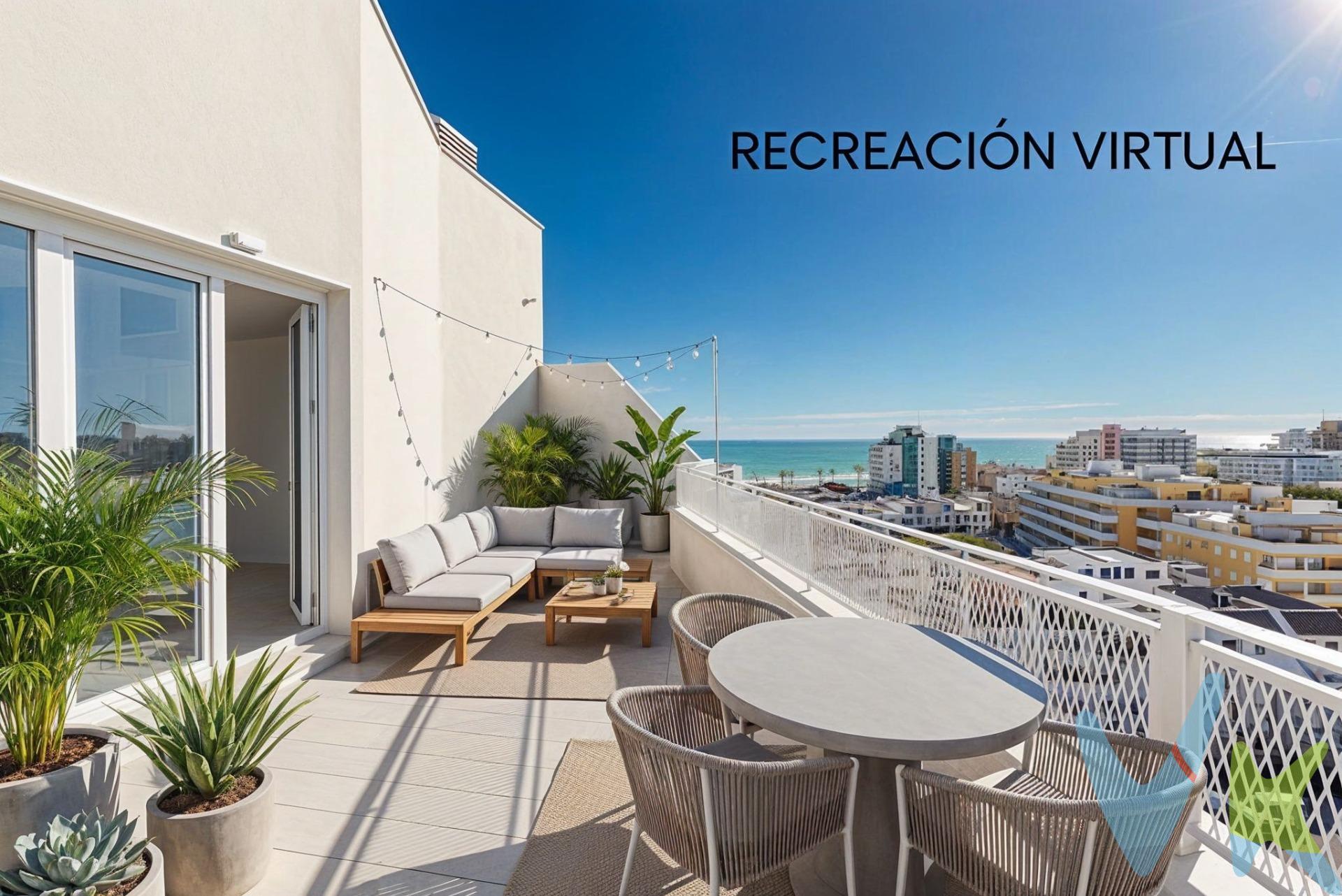 Descubre este impresionante ático a estrenar en la hermosa ciudad de Peñíscola, ubicado a escasos 250 metros de la codiciada Playa Norte y las cristalinas aguas del Mediterráneo. Con una superficie construida de 157 m², esta propiedad cuenta con un diseño moderno y elegante que invita al confort total. Disfruta del sol durante todo el día gracias a su orientación Suroeste mientras te relajas en tu amplia terraza privada de 69 m², ideal para disfrutar vistas espectaculares al mar y a la montaña o compartir momentos inolvidables con amigos y familiares. El interior ofrece tres luminosos dormitorios, dos baños equipados, uno de ellos incorporado al dormitorio principal a modo de suite y una cocina completamente equipada que incluirá todos los electrodomésticos necesarios para llevar tu gastronomía al siguiente nivel. Cada rincón está diseñado pensando en la funcionalidad, resaltando armarios empotrados amplios e iluminación natural en todos sus rincones. Dentro de esta moderna urbanización tendrás acceso exclusivo a la piscina comunitaria, perfecta para refrescarte bajo el cálido sol mediterráneo; además contarás con 2 pistas de pádel, ideales tanto si eres principiante como experto,. y agradables zonas ajardinadas donde podrás pasear tranquilamente o jugar con tus hijos. La vivienda se trasmite junto dos plazas privadas de parking cubiertas y contiguas. Es más que una vivienda, un estilo de vida junto al mar lleno comodidades.