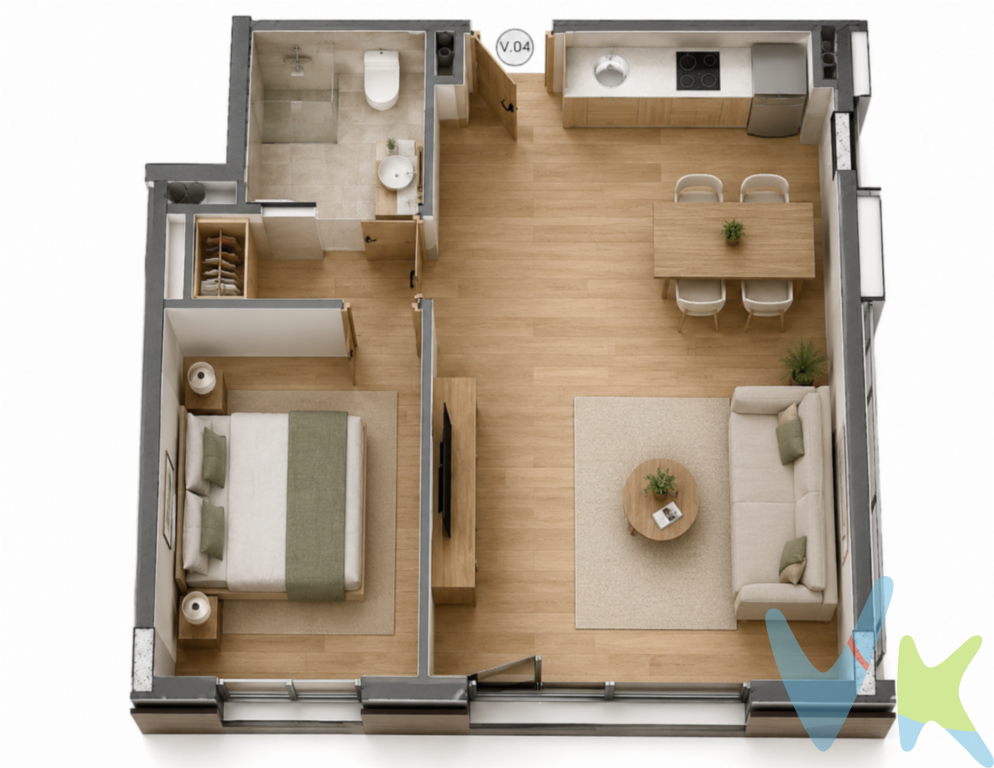 Vivienda nueva diseñada para quienes buscan comodidad, eficiencia y una distribución funcional en una ubicación consolidada de Colindres.La vivienda cuenta con un dormitorio amplio, baño completo con plato de ducha y un espacio abierto de salón-comedor con cocina integrada, pensado para aprovechar al máximo la luz natural y la sensación de amplitud. La distribución ha sido diseñada para ofrecer comodidad en el día a día, con estancias proporcionadas y circulaciones eficientes.Pensada para quienes buscan una vivienda moderna, eficiente y cómoda para el día a día. Disponible vivienda en primera planta distribuida en 1 dormitorio y 1 baño completo con plato de ducha, con una distribución práctica y funcional, ideal tanto como primera vivienda, segunda residencia o inversión.La cocina se integra en un ambiente moderno y funcional, ideal tanto como primera vivienda como para inversión. Los materiales y acabados han sido seleccionados con un enfoque práctico y contemporáneo, priorizando durabilidad, eficiencia y bajo mantenimiento.Cuenta con el confort y la calidad de una vivienda actual: ? Sistema de suelo radiante? Aerotermia para máxima eficiencia energética ? Placas solares en cubierta ? Fachada ventilada? Carpintería exterior de PVC? Aislamientos térmicos y acústicos de primera calidadUna vivienda diseñada para ofrecer confort, ahorro energético y bienestar durante todo el año.? Excelente ubicación en una zona cómoda y bien comunicada de Colindres, con servicios cercanos y fácil acceso.Además, existe la posibilidad de adquirir plaza de garaje y trastero en planta sótano, con acceso directo desde el edificio.Una oportunidad perfecta para quienes valoran la calidad de construcción y la eficiencia en una vivienda actual.