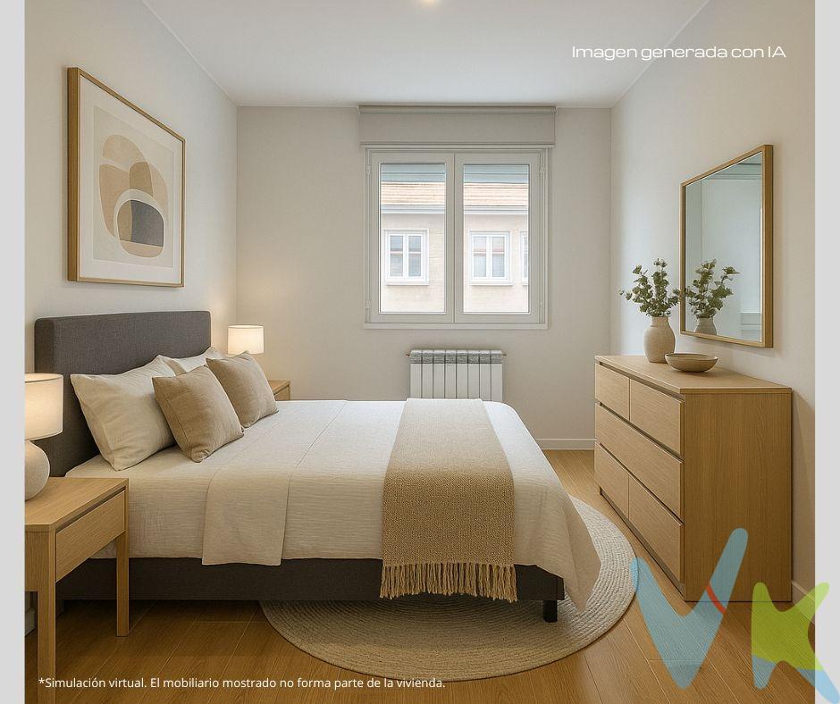Amplia y luminosa vivienda a estrenar de 2 habitaciones y 1 baño en el centro de Los Corrales de Buelna. Si buscas un hogar acogedor, práctico y a un precio muy competitivo, la Vivienda C te encantará. Con 64.04 m² , dos dormitorios y un baño, es ideal para parejas, solteros o inversores que quieran un activo inmobiliario rentable.     Diseño inteligente: Cada metro está optimizado para ofrecer amplitud visual y sensación de confort, además de una excelente entrada de luz natural.     Calefacción de última generación: Gracias a la aerotermia híbrida, disfrutarás de una temperatura agradable todo el año sin renunciar al ahorro económico.     Listo para usar: Se entrega con la cocina y el baño amueblados, suelos de gres en zonas húmedas y parqué flotante en salón y dormitorios.     Ubicación estratégica: Vivir en el centro de Los Corrales significa tener todo a mano y moverte fácilmente, ahorrando tiempo y desplazamientos. GASTOS DE LA TRANSACCION:. • LA COMPRA DE CADA VIVIENDA ESTÁ GRAVADA POR EL IMPUETO DE ACTOS JURÍDICOS DOCUMENTADOS: TIPO IMPOSITIVO DEL 1,5%. • COSTE DE LA ESCRITURA DE COMPRAVENTA. • COSTE DE LA INSCRIPCIÓN DE LA ESCRITURA DE COMPRAVENTA. PRECIO: 90.000 € + 10% IVA