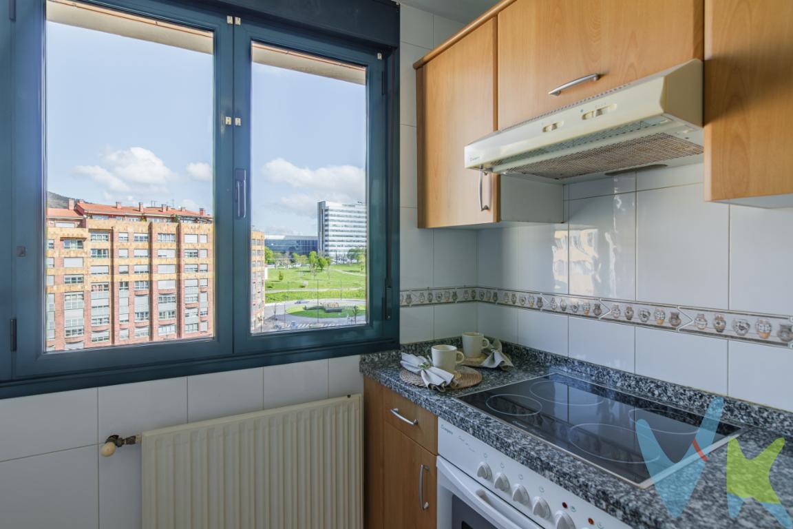 ?Piso en venta exterior, plaza de garaje y trastero, zona Huca Oviedo.?¿Buscas un hogar luminoso, listo para entrar a vivir y en una ubicación estratégica? Este fantástico piso situado en la Plaza Puerta de Europa (Oviedo) es la oportunidad que estabas esperando.  ?La vivienda destaca por ser exterior y hacer esquina, lo que garantiza una entrada de luz natural envidiable durante todo el día.Se distribuye en ?2 amplios dormitorios el principal con armario empotrado. 2 Baños completos (uno de ellos tipo suite en el dormitorio principal).  ?Salón-comedor independiente, espacioso y muy acogedor. ?Cocina independiente totalmente equipada con electrodomésticos (horno, campana, combi, lavadora, secadora).  ?  ?Construido en 2004, el piso se encuentra en excelente estado de conservación. ?Ventanas de PVC con Climalit para un aislamiento térmico y acústico perfecto. Suelos de parquet en estancias principales y gres cerámico en cocina y baños.  ?Calefacción individual de Gas Natural.?Puerta blindada para tu total seguridad. Extras que marcan la diferencia plaza de garaje y trastero incluidos en el precio.Vistas despejadas a la montaña y a la ciudad.  ?  ?Edificio con 2 ascensores y videoportero. Comunidad económica: solo 65,72 EUR/mes.  ?Muy buena ubicación, vivirás rodeado de todas las comodidades, excelentes comunicaciones (paradas de bus y tren muy próximas), zonas ajardinadas y todos los servicios necesarios para el día a día a un paso de tu puerta.A tan solo 5 minutos caminando del HUCA (Hospital Universitario Central de Asturias). A10 minutos en coche de Oviedo. 20 minutos en coche de Gijón y 25 de Avilés.?¡No pierdas la oportunidad de visitarlo! Contacta ahora para más información.PRECIO DE VENTA SIN GASTOS NI IMPUESTOS INCLUIDOS: El precio de venta no incluye gastos de notaría, registro de la propiedad, gestoría, ni el Impuesto de Transmisiones Patrimoniales (ITP) o el IVA/AJD. 