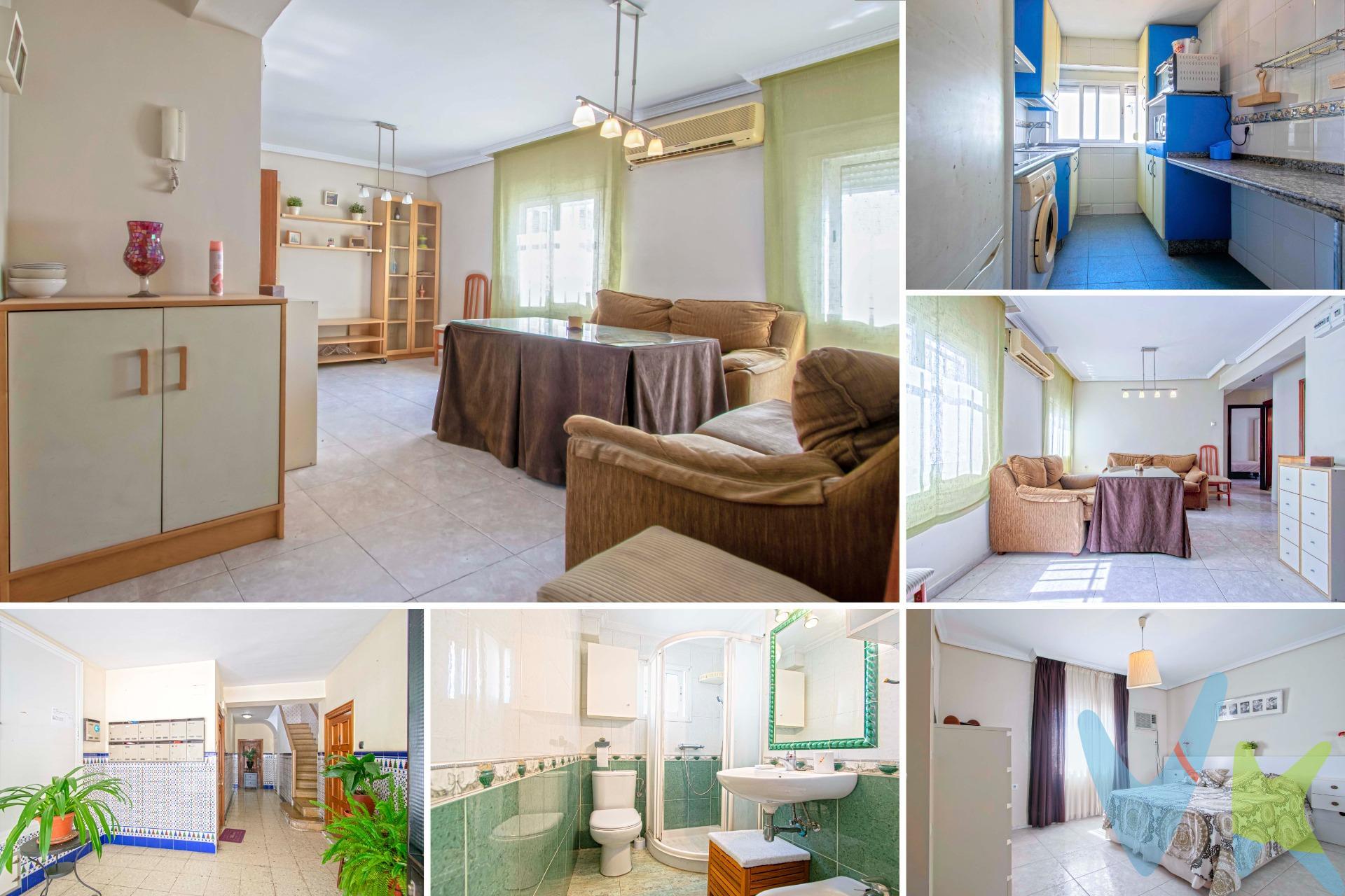 Vivienda muy luminosa, con magnifica ubicación junto a la Avenida de Miraflores.  Totalmente exterior orientada  a zona NO ruidosa. Consta de dos dormitorios amplios uno de ellos con armario empotrado, baño reformado con ducha y ventana,  la cocina independiente dispone de ventana al exterior totalmente equipada con electrodomésticos. Salón con doble ventana.  La vivienda no tiene pasillo por lo que todos los metros son aprovechables. Dispone de corriente cruzada al tener ventanas a ambos lados. Informamos a nuestros clientes compradores que el precio de venta no incluye lo siguiente: Honorarios de la agencia inmobiliaria, Impuestos (I.T.P., I.V.A. o A.J.D., en su caso) ni otros gastos de la compraventa (gastos de Registro de la Propiedad, Notaría, Gestoría ni de posible Financiación). Documento F.I.S. a disposición del consumidor según Decreto 218/2005 Junta de Andalucía.