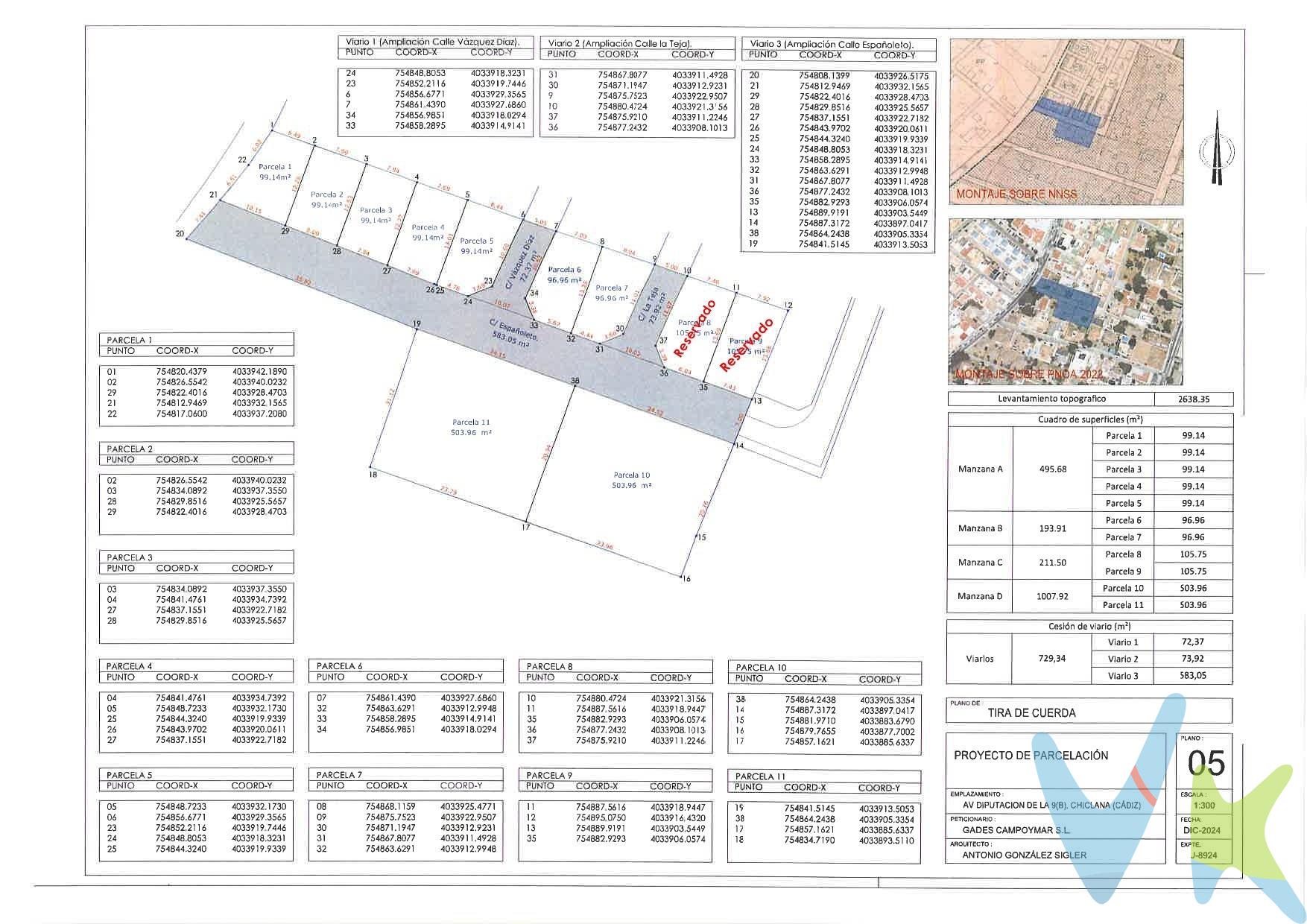 Presentamos una excelente oportunidad para adquirir una parcela urbanizada ubicada en la codiciada zona Avenida Diputación, Chiclana de la Frontera. 🌳 Con 100 m² aproximadamente disponibles y espacios diseñados para construir hasta 150 m², esta propiedad es perfecta para desarrollar tu hogar soñado. La parcelación cuenta con todos los servicios necesarios y licencias pertinentes 🚧✅. La ubicación es inmejorable; estarás a pocos metros del centro📍, rodeado de autobuses🚌, colegios🎓, centros médicos🏥 y supermercados🥦 . Además disfrutarás vistas despejadas desde tu futura vivienda ☀️🌊. Disponemos también de otras seis parcelas similares que ofrecen las mismas ventajas 🎉. . Comercializamos este inmueble en exclusiva, lo que le garantiza el acceso a toda la información y un servicio de calidad. En cumplimiento del Decreto de la Junta de Andalucía 218/2005 del 11 de Octubre, se informa al cliente que los gastos notariales, registrales, ITP y otros gastos inherentes a la compraventa no están incluidos en el precio. Igualmente disponemos del Documento Informativo Abreviado de la Propiedad (D.I.A) , y de un Seguro de Caución para garantizar las cantidades entregadas a nuestra Agencia en concepto de Reserva y/o Arras. No pierdas esta oportunidad única por solo **75.000 €** 💰.