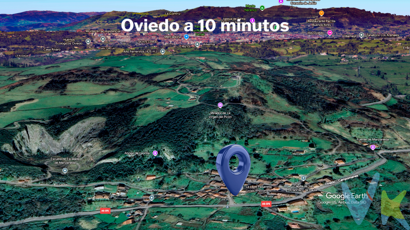 VENTA FINCA EDIFICABLE CON PANERA  EN LA MANZANEDA - OVIEDO [ ASTURIAS ]Desde RK IGLESIAS os presentamos una impresionante finca situada en Manzaneda ​ es una parroquia perteneciente al municipio de Oviedo, Asturias (España). Es un pueblo del concejo de Oviedo, situado a 250 m de altitud, a la orilla de la carretera AS-242. Conserva algunos ejemplos de arquitectura tradicional, como paneras con buenas tallas, una fuente pública de finales del siglo XVIII. Esta propiedad presenta multitud de posibilidades para poder disfrutar de su paisaje. Dispone de una panera en buen estado con una parte para rehabilitar donde antiguamente había una vivienda. Anejo a esta tradicional panera nos encontramos con una finca que tiene una edificabilidad máxima de 300m2, en Bajo +1 y aprovechamiento bajocubierta. La zona en planta de esta manera dejaría una zona operativa de unos 100- 120m2 [ a consultar]. Su ubicación no es un inconveniente ya que esta comunicada totalmente mediante el servicio de transporte publico [TUA] con parada a tan solo 5 metros. [ A pie de finca], lo que facilitaría mucho la comunicación con la capital. No dudes en llamar y consultarnos.