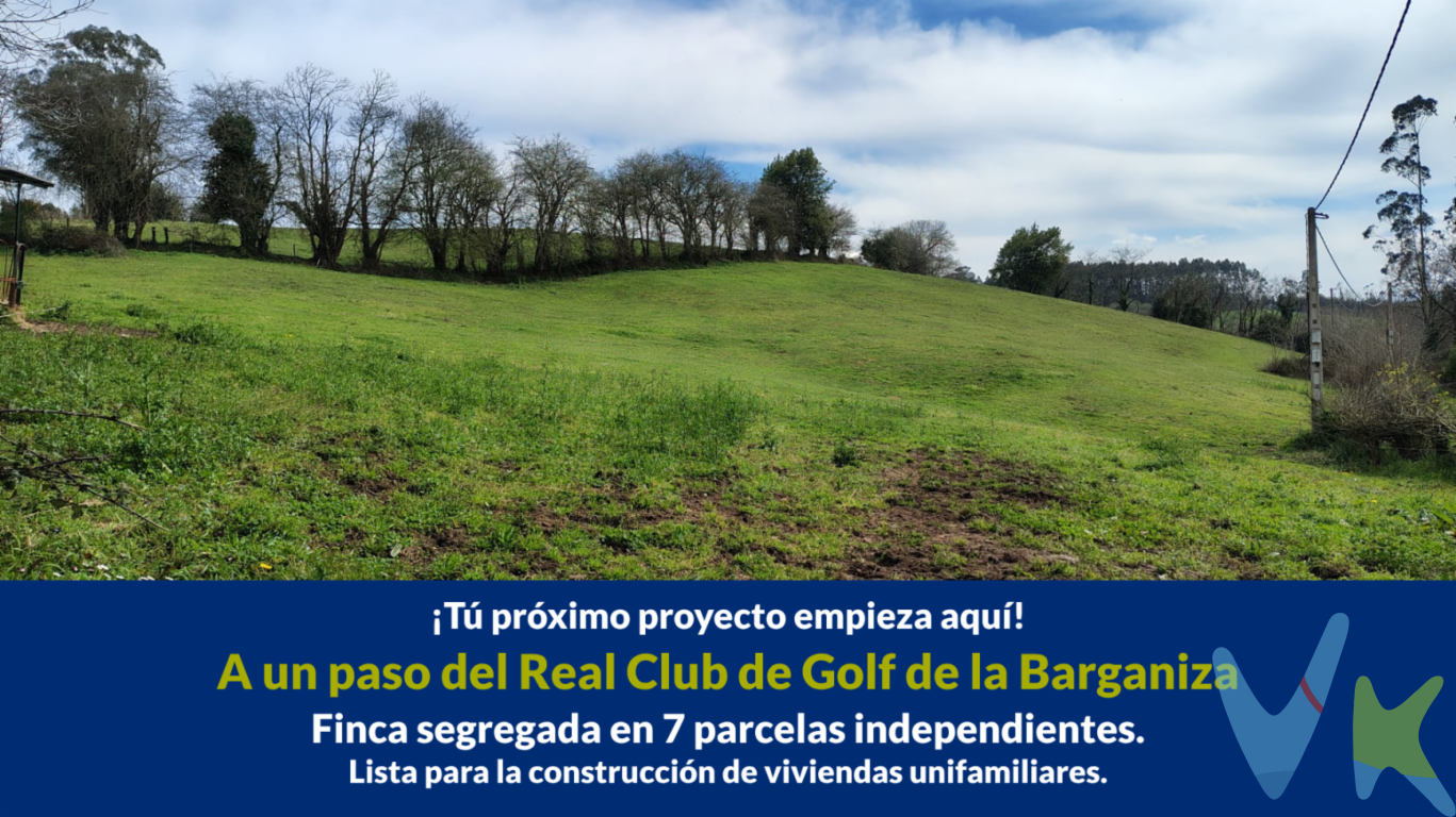 **Amplia Finca Edificable llamada La Cuesta en venta en la Barganiza, Parroquia de San Martin de Anes: Oportunidad Inigualable* Situada en una de las zonas más exclusivas y tranquilas de Siero a un paso del Real Club de Golf de la Barganiza. Pàisaje verde y despejado y con una orientación que garantiza el sol durante todo el día..Conexión rápida con la autovia, lo que permite plantarte en Oviedo, Gijón o Pola de Siero en menos de 15 minutos. Oportunidad para inversores y promotores.¿Buscas terreno para una promoción de éxito? Te presentamos está finca única , totalmente preparada para facilitar tu inversión.SEGREGACIÓN  COMPLETADA: 7 fincas registrales independientes.EQUIPAMIENTO TOTAL: Conexión de agua , suministro eléctrico y alcantarillado.LISTA PARA OBRA : Terreno ideal para 7 chalets de diseño.Gastos e impuestos no incluidos en el precio. A título orientativo, en segundas transmisiones, el comprador abonará el Impuesto sobre Transmisiones Patrimoniales (ITP). Para consultar los porcentajes del ITP en Asturias puede hacerlo a través de la web oficial de servicios tributarios del Principado de Asturias https://sede.tributasenasturias.es/sites/sede/default/es_ES/Que-quieres-hacer/Transmisiones-Patrimoniales-y-AJD. La base imponible será el mayor valor entre precio de compraventa, tasación o valor de referencia catastral. Gastos de notaría y registro según aranceles variables según precio, número de copias y complejidad.El comprador escoge libremente notario. El vendedor asume la plusvalía y el resto de gastos son del comprador. Si se precisa hipoteca: Tasación, condiciones y costes bancarios según entidad elegida por el comprador; así como los gastos de gestoría y cualesquiera otros inherentes a la formalización de la compraventa. De acuerdo con la ley, no se incluyen en el precio otros gastos o tributos que legalmente correspondan al comprador. Honorarios de intermediación inmobiliaria a cargo del vendedor y honorarios de mediación inmobiliaria del 2% más I.V.A. a cargo del comprador.El consumidor tiene derecho, conforme a la normativa vigente, a disponer de información y documentación adicional relativa al inmueble y condiciones de la compraventa, accesible en la sede física de la Agencia Domingo en Avenida Hermanos Felgueroso 1 o Marqués de casa Valdés 7 bajo, de Gijón, o a través del correo electrónico info@agenciadomingo.com. La agencia actúa exclusivamente como intermediaria en la operación. Cualquier compraventa y sus condiciones quedan sujetas en todo caso a la aceptación expresa del vendedor del inmueble y a la posterior formalización del correspondiente contrato. El presente anuncio tiene carácter meramente informativo; la información suministrada se corresponde con la disponible a la fecha de publicación, pudiendo variar en función de las circunstancias o actualizaciones legales, contractuales y fiscales.