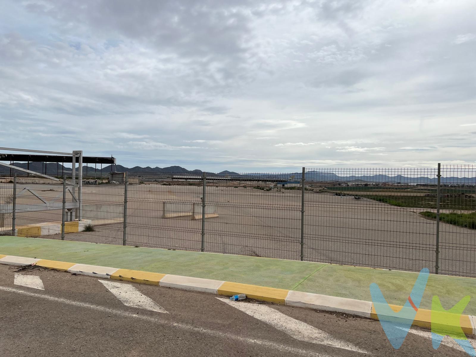 Se vende terreno industrial , antes era una empresa de exportación de frutas, actualmente tiene báscula, vallado perimetral en todo el terreno, terreno diáfano de 33380 m2 con todo el saneamiento y transformador , 4 puertas automáticas y con proyecto de 2 naves de 6000 y 3000metros con excelente ubicación salida autovía Cartagena, Murcia Alicante y Alhama Andalucía. Para terminar te queremos comentar algo: ¡Descubre una aventura inmobiliaria que combina calidad, pasión y profesionalidad! La confianza que los propietarios han depositado en nosotros es un testimonio de nuestro compromiso en brindarte un servicio excepcional. Aquí viene el detalle especial: al contactarnos directamente, evitarás molestarlos, nosotros seremos tus intermediarios y te proporcionaremos toda la asistencia necesaria. Estamos aquí para facilitarte la documentación e información que requieras, y te prometemos un trato cálido y sin complicaciones. Te informaremos detalladamente de todos los aspectos, incluyendo gastos de la compra y honorarios de agencia que no están incluidos en el precio, para garantizar tu comodidad y tranquilidad durante todo el proceso. Esa es nuestra esencia, proporcionarte. Queremos que sepas que tanto la descripción del inmueble como las imágenes que ves son valiosas referencias informativas, en ningún caso tienen carácter contractual. Asimismo, el precio ha sido designado por la propiedad por lo que podría sufrir variaciones y no sería vinculante hasta que se formalice en contrato de compraventa.