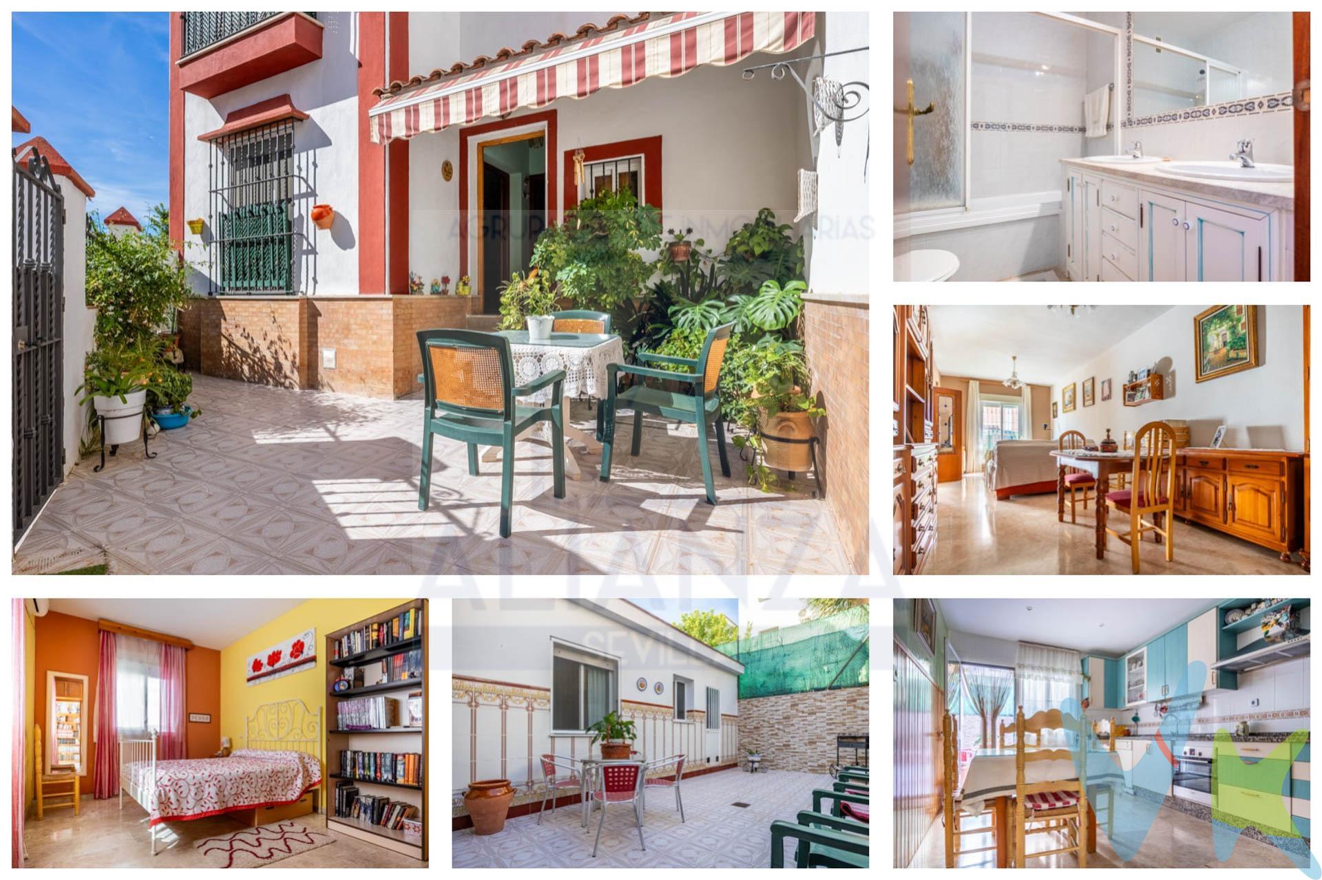 Venta casa Castilleja de Guzmán (Sevilla).  . ¡Hola comprador! ¿Buscando casa para comprar por el Aljarafe Sevillano?.  . Te ofrecemos esta estupenda casa adosada. Tiene una situación inmejorable, zona tranquila, con facilidad de aparcamientos y a la vez cerca del centro del pueblo, teniendo a menos de 5 min. en coche: colegios, institutos, zona Ayuntamiento, Bancos, etc. El año de construcción es 1998 y se ha conservado en las mejores condiciones, Sus 171 m² construidos se reparten en planta baja, primera, y castillete. Contando con patio delantero, trasero y una azotea con unas vistas excelentes. En planta baja podemos encontrar: zona de porche delantero y garaje, hall distribuidor, un aseo, salón-comedor, cocina y patio trasero al que se puede acceder tanto por la cocina como por el salón. En el patio se ha edificado una habitación con un baño completo y un amplio cuarto lavadero quedando aun espacio de sobra para disfrutar con amigos y familiares. En planta primera: 3 habitaciones y 2 baños. La habitación principal es tipo suite, contando con baño privado. La vivienda tiene unas excelentes calidades y se encuentra en un estado de conservación muy buena. Cuenta con una superficie construida de 171 m² y una superficie de parcela de 140 m². En total tiene 5 habitaciones, 3 baños y 1 aseo. Además, en la última planta dispones de una amplia azotea transitable.  .  ¡No deje escapar esta oportunidad! Si buscas una casa lista para entrar a vivir en el Aljarafe, esta es la tuya. . Informamos a nuestros clientes que el precio de venta no incluye lo siguiente: honorarios de la agencia inmobiliaria, impuestos (el Impuesto de Transmisiones Patrimoniales, I.V.A. o A.J.D., en su caso), otros gastos de la compraventa (gastos de registro de la propiedad, notaría, gestoría ni de posible financiación). Documento F.I.A. a disposición del consumidor según Decreto 218/2005 Junta de Andalucía y Ley 12/2023, de 24 de mayo, por el Derecho a la Vivienda. . 