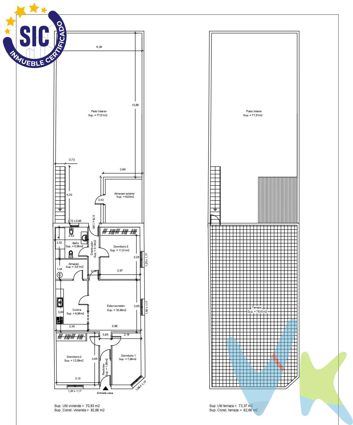 Descubre esta encantadora casa esquinera, idealmente situada en la parte alta de Alcora. Esta vivienda de una sola planta cuenta con un acogedor comedor-salón y una cocina completamente equipada que incluye despensa-almacén. La propiedad ofrece dos habitaciones dobles y una simple, todas equipadas con armarios empotrados, además de un baño completo que brinda comodidad adicional. En el exterior, disfrutarás de un impresionante patio trasero de aproximadamente 78 m2  donde podrás crear tu propio jardín y zona chill-out, también dispone  de una zona destinada al lavado y un trastero; desde aquí se accede a una gran terraza privada de76m2 perfecta para celebrar reuniones memorables rodeado del encanto rural pero sin alejarte demasiado de las comodidades urbanas. Si encuentras atractivo residir en un entorno tranquilo y natural, a tan solo unos kilómetros del bullicio de la ciudad ,no pierdas la oportunidad de tener tu propio refugio en este hogar listo para entrar a vivir . Este inmueble es en exclusiva, con lo que le facilitamos cualquier información sobre la vivienda. Por este motivo, solicitamos no molesten al propietario, ocupantes de la propiedad, vecinos o conserje de la comunidad. En todos los casos los precios expuestos son más impuestos y gastos derivados de la transmisión del inmueble. 