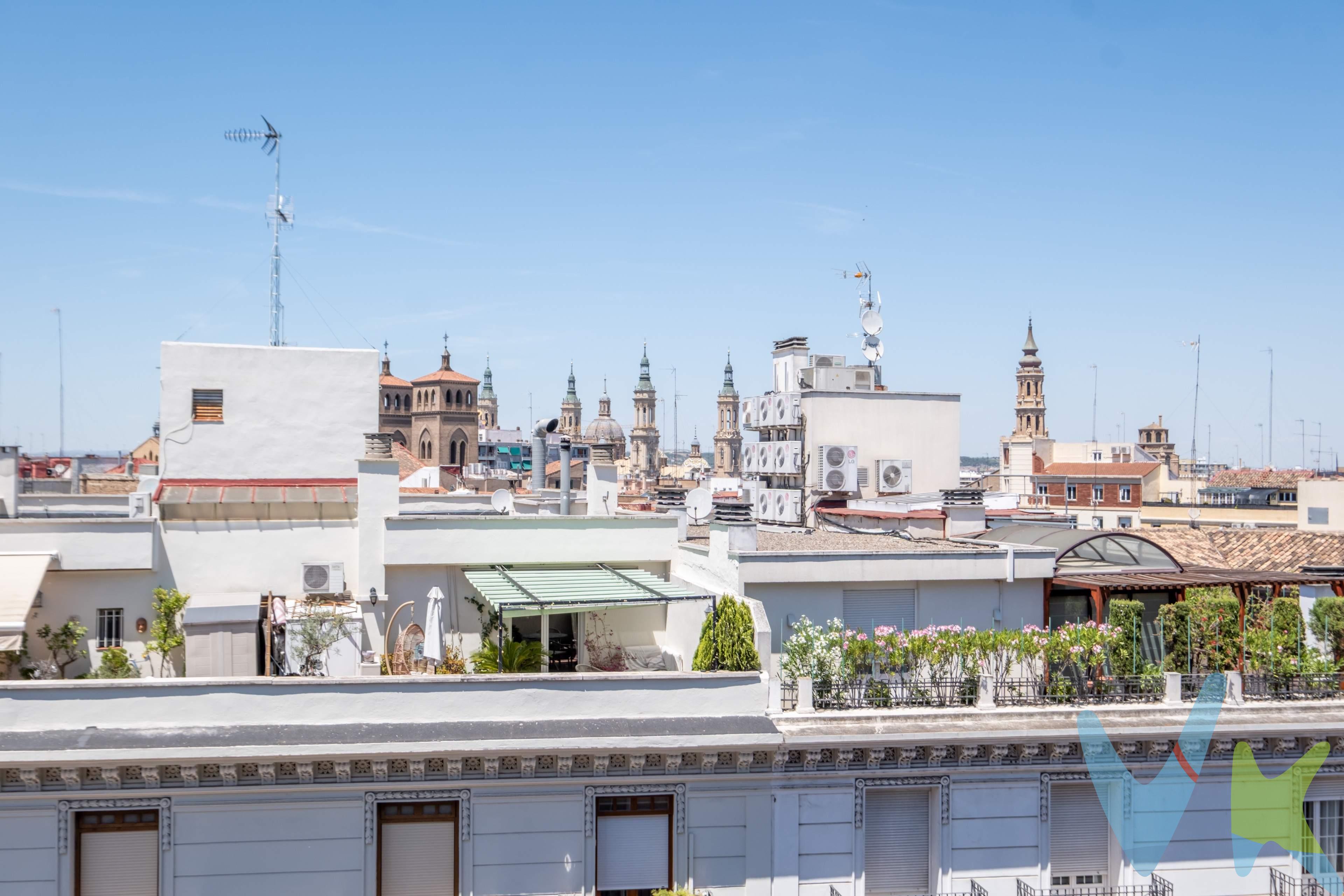 . ¿Te imaginas despertarte cada mañana, asomarte a la ventana y contemplar la silueta de las torres del Pilar desde tu propia casa?. Si buscas un hogar que combine una ubicación estratégica, luz a raudales y la oportunidad de diseñar cada rincón a tu gusto, este inmueble en la calle Espartero es la joya que estabas esperando. La ubicación perfecta: El nexo entre el Centro y el Casco Histórico. Vivir aquí es tener lo mejor de dos mundos. Situado junto a la emblemática Plaza San Miguel, este piso se convierte en la unión perfecta entre el dinamismo del centro de Zaragoza y el encanto histórico de sus calles más tradicionales. Tendrás a un paso los mejores servicios, comercios, colegios y zonas de ocio, sin perder esa esencia única que solo el corazón de la ciudad puede ofrecer. Luz, altura y unas vistas que enamoran (8ª Planta). Ubicado en una octava planta, el piso destaca por una luminosidad excepcional que inunda cada estancia durante todo el día. Su gran atractivo visual es, sin duda, el salón en chaflán: un espacio arquitectónico único que regala una panorámica espectacular y despejada, coronada por las siluetas del Pilar. Un lienzo en blanco idóneo para proyectar un salón-comedor de revista. Diseña la casa de tus sueños desde cero. La vivienda se encuentra de origen, lo que representa la oportunidad perfecta para inversores o familias que quieren realizar una reforma integral personalizada. Actualmente, la distribución cuenta con:. 4 amplios dormitorios (ideales para configurar habitaciones, un despacho para teletrabajar o un vestidor). 2 baños completos. Olvídate de adaptarte a los gustos de los demás. Aquí puedes tirar tabiques, redistribuir los espacios, abrir la cocina al salón o crear la suite que siempre has querido. Los metros y la luz ya los tienes; el estilo lo pones tú. No dejes pasar la oportunidad de visitar este piso con vistas exclusivas en el centro de Zaragoza. ¡Contacta con nosotros para agendar una visita y empezar a imaginar tu futuro hogar!. Precio y Gastos:. En el precio de venta publicado no se incluyen los impuestos legalmente establecidos ni gastos derivados de la compraventa y de la inscripción del inmueble (I.T.P., Notaría y Registro de la Propiedad)