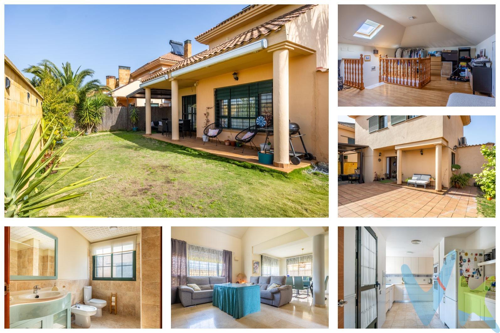 Que MARAVILLA de chalet INDEPENDIENTE. A que es lo que estás buscando?. LISTO para entrar a vivir y DISFRUTAR con la familia. Urbanización cerrada, tranquila, con piscina comunitaria, parque, pista multiusos, pista de padel, gimnasio. Pues si, es con el que has soñado. tiene una parcela de 345,75m2 y una construcción de 219,84€ . se distribuye en:. Planta baja: hall de entrada, galbanero, baño completo, salón comedor con chimenea y salida al jardín, cocina amueblada con vitro y campana y con salida al lavadero, dormitorio.  1ª planta: 3 dormitorios, todos con armarios empotrados, 2 baños completos, (uno en el principal con vestidor cerrado y terraza. Buhardilla a 2 aguas con armario que recorre todo el alrededor de la buhardilla. Aire acondicionado centralizado por planta (el de la planta baja no funciona, se entiende que es el gas) split frio/calor en buhardilla, trastero y leñero, garaje en superficie techado, porche. Comunidad: 100€ mes. IBI: 500€ anual. a que esperas para cerrar tu visita?. Informamos a nuestros clientes que el precio de venta no incluye lo siguiente: honorarios de la agencia inmobiliaria, impuestos (impuesto de transmisiones patrimoniales, i. V. A. o A. J. D. , en su caso), otros gastos de la compraventa (gastos de registro de la propiedad, notaría, gestoría, ni de posible financiación). Documento f. I. A. A disposición del consumidor según decreto 218/2005 junta de Andalucía. P. D. Por expreso deseo del propietario, este inmueble se comercializa en exclusiva, podemos proporcionarle toda la documentación informativa respecto al mismo, por lo que rogamos no molestar al propietario, poseedores/ocupantes de la vivienda o a los vecinos. Les agradecemos de antemano su colaboración.