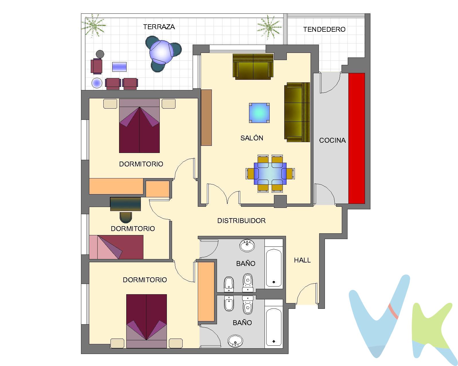 Magnífico piso de 3 DORMITORIOS, totalmente exterior, situado en la calle Van Gogh, en el residencial El Quiñón, una de las zonas más demandadas de Seseña. Ubicado en urbanización privada con excelentes zonas comunes, que incluyen conserjería, amplias zonas verdes, piscina, pista de pádel y zona infantil, ideal para disfrutar en familia.

Distribuido en hall de entrada, cocina independiente con tendedero, amplio salón con salida a magnífica TERRAZA de esquina de 14 m², 3 dormitorios con armarios empotrados y 2 baños completos, uno de ellos en suite en el dormitorio principal.

El precio de venta Incluye plaza de GARAJE y TRASTERO.

Gastos e impuestos no incluidos en el precio publicitado. La agencia actúa en representación y por mandato del vendedor. Las condiciones de la venta establecen que el comprador deberá abonar un importe adicional fijo del 3%, más 21% de IVA, sobre el precio publicitado. La reserva del inmueble sólo se producirá después de que una propuesta de compra haya sido expresamente aceptada por el vendedor.

A título orientativo se informa que en segundas transmisiones el ITP con carácter general en Toledo es del 9%, pudiendo existir otros tipos impositivos atendiendo a las circunstancias personales del comprador u otras circunstancias previstas legalmente. Base imponible del impuesto el mayor valor entre el precio de compraventa, la tasación o el valor de referencia catastral. En cuanto a los gastos de notaría y registro de la propiedad, en su caso, son variables, dependen de aranceles según precio y complejidad, oscilando aprox. entre un 0,2% y un 2%. Si el comprador precisase de hipoteca: tasación, condiciones y costes bancarios serán según entidad elegida por el comprador, así como los gastos de gestoría y cualesquiera otros gastos inherentes a la compraventa que legalmente correspondan a la parte compradora, salvo pacto expreso en contrario con el vendedor. El consumidor tiene, conforme a la normativa vigente, a su disposición información y documentación adicional relativa al inmueble y condiciones de la compraventa, que podrá ser consultada en la sede física de la agencia.