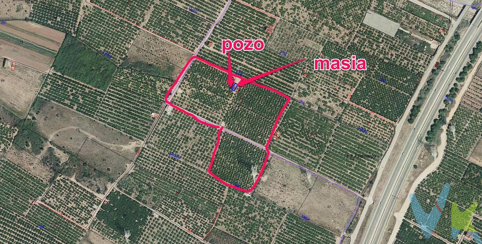 Ubicada muy cerca de la ciudad de Castellón, dentro del municipio de Castello de la Plana y a pocos minutos de la Costa del Azahar, esta finca rústica es una oportunidad única para los amantes del campo. Con un precio atractivo, ofrece accesos cómodos. La propiedad cuenta con una masía funcional ideal para almacenamiento o como punto estratégico durante las cosechas. Además, incluye un pozo que garantiza el suministro hídrico necesario; este año ha producido más de 70.000 Kg gracias al favorable clima local y a su adecuada preparación agrícola. Su forma regular facilita tanto el cultivo como el trabajo diario en ella y por supuesto la cosecha, convirtiéndola en opción perfecta no solo por su producción sino también por las ventajas hídricas que proporciona el Sindicato de Riegos.