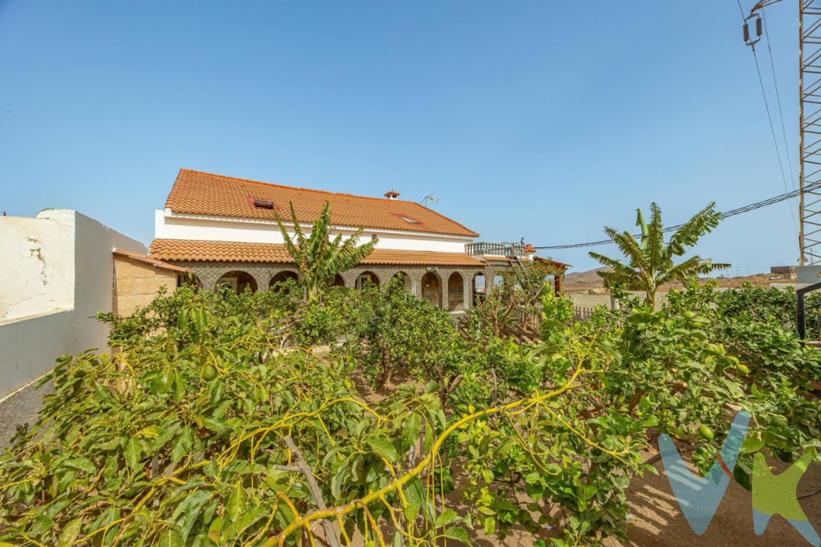   Este amplio y bonito Chalet está situado en Lomo Guinea, Las Medianías, a 5 minutos del centro de Telde. Consta  de 400 m2  construidos y 571 m2  de parcela y dispone, además de una amplia vivienda de tres dormitorios y dos baños, de diferentes espacios de ocio como jardín, barbacoa, varias terrazas, piscina, y unas maravillosas vistas.   Muy bien situado, en una calle casi privada, lo que le da muchísima privacidad e independencia, muy luminoso y con todas las estancias  exteriores, con muy buena distribución y habitaciones muy amplias.    El chalet está distribuido a tres alturas de la siguiente forma:.   PLANTA PRIMERA: Entrando nos recibe un bonito jardín y terraza delantera, con árboles frutales y al entrar a la vivienda un amplio salón con grandes ventanales, una cocina abierta al salón y una terraza cerrada con un precioso revestimiento en madera, a continuación la zona de descanso con tres dormitorios dobles y dos baños.   PLANTA SEGUNDA: Completamente diáfana a modo de loft y con un espectacular artesonado en madera, esta planta hace las funciones de salón, sala de billar, dormitorio y dispone de una terraza con unas impresionantes vistas al mar.   PLANTA BAJA: En esta planta tenemos la zona de garaje, terraza-solarium, piscina, barbacoa, aseo y varias salas de diferentes usos y con muchas posibilidades.       La amplitud de todos los espacios, con grandes ventanales que  le proporcionan muchísima luz todo el día, lo acogedor de la vivienda y la independencia y tranquilidad de su  ubicación lo hacen una propiedad muy especial y única.  ¡No dejes que se te escape esta oportunidad!.  Información: El precio de venta no incluye impuestos propios de la transmisión, gastos de notaría, registro, ni cualquier otro que según ley pueda corresponder al comprador. 