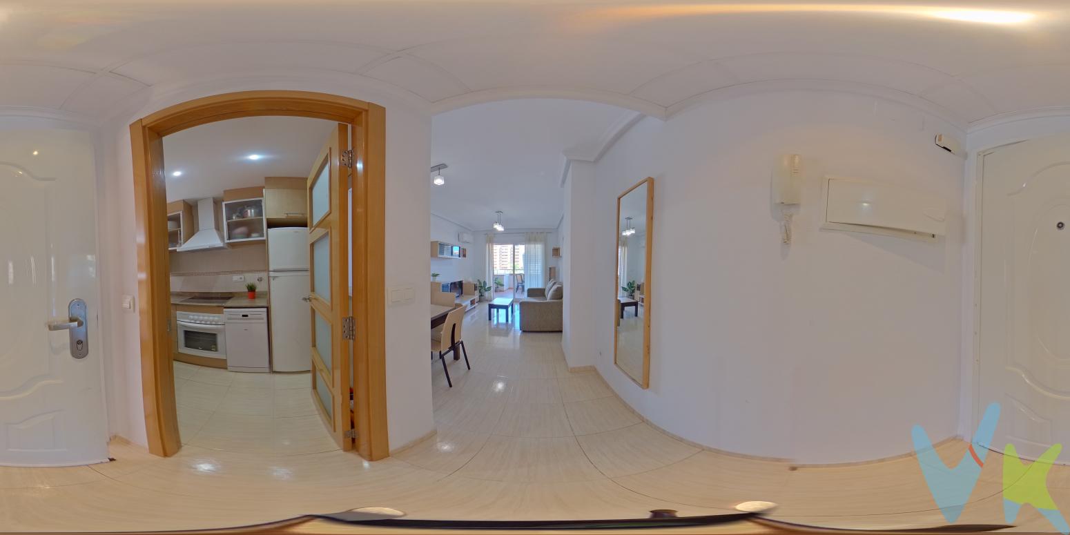 Te presentamos una oportunidad única para adquirir un magnífico apartamento en el encantador entorno de Oropesa del Mar-Orpesa, concretamente en la cotizada zona de Marina dOr. Esta vivienda es ideal si buscas un refugio junto al mar, cómodo, práctico y listo para disfrutar desde el primer día.La propiedad cuenta con 51 m² útiles y 61 m² construidos, ofreciendo un espacio muy bien aprovechado. Situado en la primera planta de un edificio construido en 2006, el apartamento dispone de todas las comodidades de una construcción moderna. Además, el edificio cuenta con ascensor, garantizando comodidad y fácil acceso para todas las edades.El apartamento dispone de dos acogedoras habitaciones y un baño completo, perfectos tanto para una pequeña familia como si necesitas un espacio extra para invitados o teletrabajar desde casa. Sus amplios ventanales permiten la entrada de abundante luz natural, creando un ambiente cálido y agradable durante todo el día.Uno de los grandes atractivos de esta vivienda es su amplia terraza de 10 m². Un espacio ideal para disfrutar del clima mediterráneo, organizar comidas al aire libre o relajarte al final del día mientras disfrutas de unas vistas agradables y despejadas. La terraza se convierte en una auténtica extensión del hogar hacia el exterior.La propiedad se entrega completamente amueblada y equipada con electrodomésticos, lista para entrar a vivir sin necesidad de realizar inversiones adicionales. Todo ha sido cuidadosamente seleccionado en tonos suaves y naturales que encajan perfectamente con el entorno costero.El edificio también dispone de una zona comunitaria con piscina, perfecta para refrescarte durante los días de verano y disfrutar de momentos de ocio y relax en un entorno tranquilo y seguro.Además, el apartamento incluye una plaza de garaje, un valor añadido que aporta comodidad y seguridad a la hora de aparcar. También cuenta con trastero, ideal para disponer de espacio extra de almacenamiento.La ubicación es otro de sus puntos fuertes. Está muy bien comunicado mediante transporte público, con estaciones de tren y paradas de autobús cercanas, facilitando tus desplazamientos tanto a destinos locales como a ciudades próximas. Todo ello sin renunciar a la tranquilidad y al ambiente vacacional que caracterizan a Marina dOr.En definitiva, este apartamento en Oropesa del Mar-Orpesa es una excelente oportunidad tanto si buscas una vivienda habitual como si deseas una segunda residencia junto al mar. Su cercanía a la playa, sus comodidades y la calidad del entorno lo convierten en una inversión segura. Contacta para más información y ven a visitarlo para descubrir todo lo que puede ofrecerte tu próximo hogar.--------------------------------------Agencia inmobiliaria en Oropesa del mar si quieres comprar o vender casas pisos o locales en la comunidad Valenciana con oficina en Oropesa del Mar, Castellón. Para mayor seguridad en la compraventa, todas nuestras viviendas poseen FICHA DE CERTIFICACIÓN DE INMUEBLES registrada por la Asociación de Inmobiliarias de la Comunidad Valenciana ASICVAL. Antes de comprar o de entregar las arras, pida el Certificado de la vivienda para estar seguro y tranquilo sobre la situación legal, urbanística y de cargas de la misma. Los impuestos, gastos de notaría y registro no están incluidos en el precio de venta. 