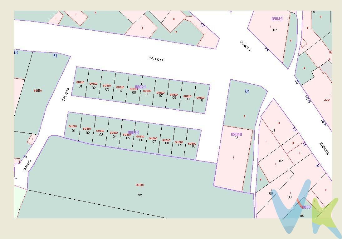 Mallen.- Camino Calveta, 3-5 (UE-11).- Terreno clasificado como suelo. urbano, siendo su calificacion Zona Residencial en Consolidación (ZRC).  superfcie registral y catastral es de 3.290,00 m2. Según el Proyecto de Parcelación Aprobado Definitivamente la superficie es de 3.505,59 m2. Según el PGOU de Mallén Aprobado Definitivamente el texto refundido con fecha 28-01-2009, BOP nº 117 de 26-05-2009, suelo urbano, Zona Residencial en Consolidación (ZRC). Está incluido en la Unidad de Ejecución nº 11. El Proyecto de Parcelación está Aprobado Definitivamente con fecha 03-11-2010, BOP 05-11-2010. El Texto Refundido del Proyecto de Parcelación está Aprobado Definitivamente con fecha 19-06-2014. El Estudio de Detalle de la Unidad de Ejecución nº 11 está Aprobado. Inicialmente con fecha 28-09-2010 BOP 13-11-2010. El Proyecto de Urbanización está presentado en el Ayuntamiento y está pendiente. de Aprobación Definitiva. Según el PGOU de Mallén la Unidad de Ejecución nº 11 tiene una superficie de 3.668,37 m2. Densidad 65,42 Viviendas/Ha. Desarrollo: Reparcelación y Proyecto de Urbanización. Cesión de Viales 1.040,98 m2. Superficie parcela edificable: 2.627,39 m2. Aprovechamiento medio de la Unidad: 1,5419069. Reserva para VPO: 30% superficie construible de la U.E. Del Estudio de Detalle VPO Nº de Viviendas: 6, Vivienda Libre Nº de Viviendas: 14. Respecto a la consideración del Aprovechamiento subjetivo de la Administración, del 10%, corresponde la cesión al Ayuntamiento de Mallén de dos parcelas, las 11 y 12 del Proyecto de Parcelación y las Parcelas Residenciales 1 a 10 y de la 13 a la 20. En total 18 Viviendas quedarían para promoción. 