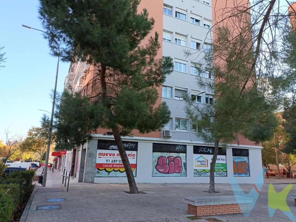 Venta de LOCAL COMERCIAL DE ESQUINA en el barrio de San José de Valderas, en la calle Betanzos esquina a Avda. de Lisboa, al lado de la estación de Renfe y con fácil acceso desde las principales vías de comunicación.

Se trata de un local distribuido en 2 plantas: la planta baja tiene una superficie útil de 114 m2, cuenta con 3 orientaciones y con una longitud total de fachada de 35 m, prácticamente toda ella de escaparate. Es una planta prácticamente diáfana que dispone de 2 cuartos de aseo, cuarto de instalaciones, cuarto de limpieza y escalera de acceso a la planta sótano. Esta planta está reformada y cuenta con suelos porcelánicos, mamparas de madera, falso techo con iluminación empotrada y preinstalación de climatización. La planta sótano tiene una superficie útil de 120 m2, distribuida en varias estancias, según puede observarse en el plano, y dispone de sistema de ventilación e iluminación.

Se valorará la posibilidad de alquiler o alquiler con opción de compra.