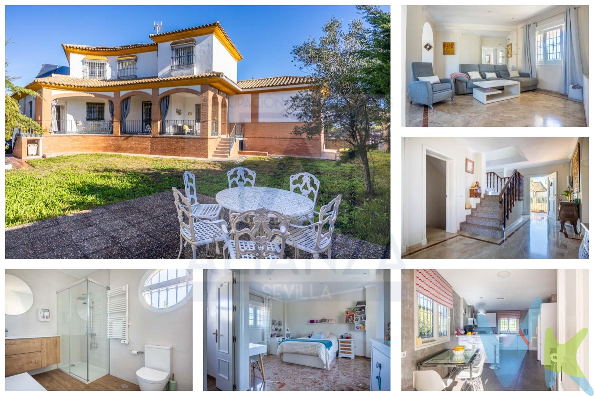 Chalet independiente reformado en Valencina de la Concepción. Vivienda amplia y lista para entrar, situada en una zona residencial tranquila del Aljarafe. Con 441 m² en dos plantas más sótano, ofrece una distribución muy cómoda: zona de día (salón-comedor y cocina) separada de la zona de descanso. Cuenta con 4 dormitorios, 3 baños, 1 aseo y una estancia adicional en el sótano ideal como despacho, gimnasio, ocio o invitados. La reforma incluye tres sistemas de aire acondicionado centralizado por zonas, asegurando confort y eficiencia todo el año. En el exterior, jardín privado y garaje. La urbanización dispone de un club social muy valorado, y el precio incluye la participación correspondiente (1/69), con acceso a actividades y zonas deportivas. Una vivienda sólida, amplia y versátil, poco habitual en la zona. Reserva tu visita y descubre su luz, amplitud y posibilidades. En cumplimiento de las obligaciones de información previstas Disp. final 3ª de la Ley 10/2025, de 28 de diciembre, de servicios de atención a la clientela y transparencia, así como en la normativa sectorial vigente, y RD 218/2005 de Inf. de la Junta de Andalucía, el precio indicado no incluye los gastos e impuestos inherentes a la adquisición, los cuales se desglosan estimados o con posibilidad de calcularlos a continuación; los gastos más ajustados serán dados en el D.I.A. en la visita a inmuebles, o antes. *Gastos de Notaría: La Minuta se calculará según al arancel notarial oficial: Anexo I, del Real Decreto 1426/1989, de 17 de noviembre. Enlace: notariared.com/calculadora-gastos-compra-vivienda/. *Gastos de Registro de la Propiedad: La inscripción se facturará según el arancel oficial: ANEXO I, del Real Decreto 1427/1989, de 17 de noviembre. Igual enlace anterior. *Gastos de Gestión (Gestoría): Los honorarios por la tramitación administrativa, liquidación de impuestos e inscripción registral ascienden de forma estimativa a [363 € aprox.] (IVA incluido), aunque depende de cada caso, y su dificultad. *Honorarios Agencia del Vendedor: incluidos en el PVP. *Honorarios Agencia del comprador: La agencia prestará los servicios de información, asesoramiento y acompañamiento previstos en el Encargo de Servicios y en el D.I.A. Si solicita servicios adicionales o personalizados, sus honorarios serán informados previamente, de forma individualizada y por escrito, conforme a la libertad de pactos y a la normativa vigente. *Si necesita Financiación, su banco le informará. *Impuesto sobre Transmisiones Patrimoniales (ITP): Se aplicará el tipo impositivo vigente en Andalucía (generalmente el 7%, sin perjuicio de tipos reducidos del 6%. 3,5%, etc, aplicables según las circunstancias personales del comprador o las características del inmueble). El impuesto se devenga sobre el superior entre: 1.- Valor de Referencia de Catastro; y 2.- Precio de venta. Puede calcular su situación personal en el portal oficial de la A.T. de Andalucía. enlace: juntadeandalucia.es/organismos/economiahaciendayfondoseuropeos/areas/tributos-juego/tributos/paginas/impuestos-cedidos-transmisiones.html. 