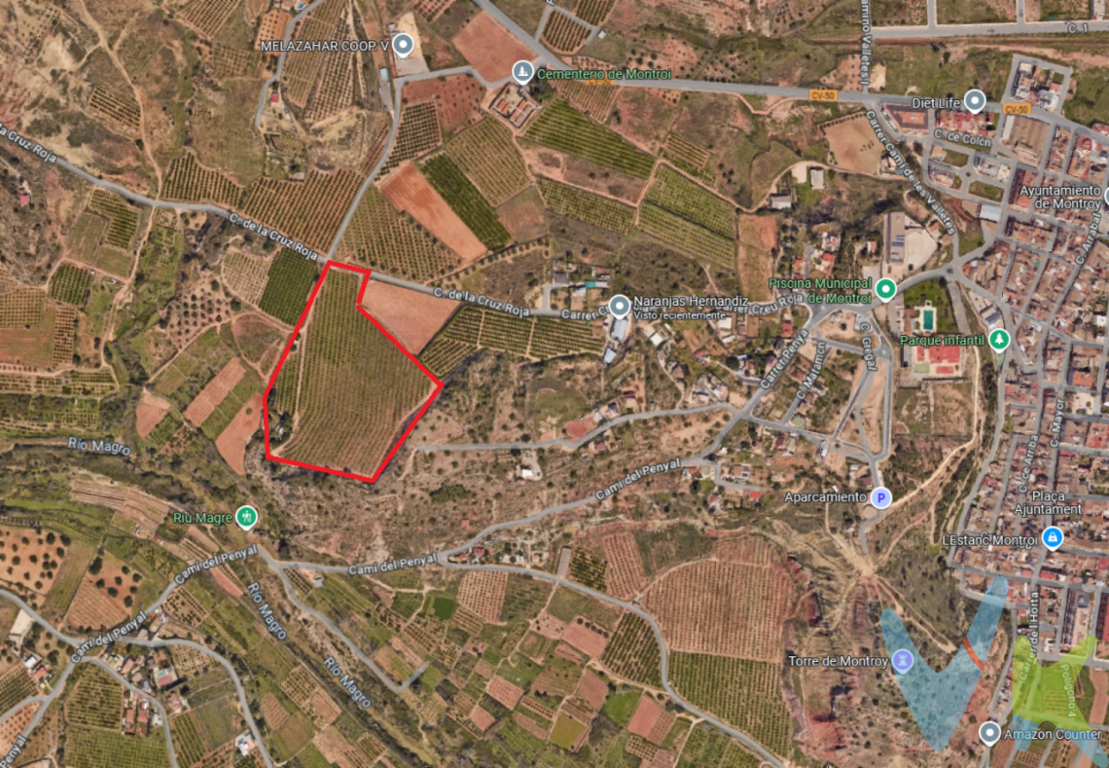 Se vende parcela rústica en la población de Montroy, con una superficie de 39.382 m2, o 47,5 hng. La finca se compone de 4 parcelas catastrales, dos de ellas constituyen la finca de naranjos principalmente, en otra está construida la caseta de riego, y en la última de ellas, una pequeña pinada con una antigua caseta de campo, que con un poco de maña podría ponerse al día para pasar unos buenos días de reunión familiar o de amigos. Actualmente dedicada a la producción de Lane Late, la finca se abastece de agua desde el Pozo Sociedad Civil de Regantes \"El Peñasco\". El campo se encuentra cerca de la población, en la calle Creu Roja, junto al almacén de Naranjas Hernándiz.Si desea más información no dude en ponerse en contacto con nosotros, estaremos encantados de atenderle. Impuestos, gastos de compraventa, honorarios de la inmobiliaria y financiación no incluidos en el precio. Este inmueble está sujeto a cambios de precio o retirada del mercado sin previo aviso. Este anuncio en su conjunto no es vinculante dado que la información es ofrecida por terceros y puede contener errores. Se muestra a título informativo y no contractual. Esta AGENCIA INMOBILIARIA cumple con la nueva normativa y requisitos que acreditan la capacitación profesional como su demostrada solvencia como empresa e identificación RAICV 00116 en el registro de agentes de intermediación inmobiliaria de la nueva regulación de la Comunitat Valenciana. ( Decreto 98/2022 de 29 de julio).