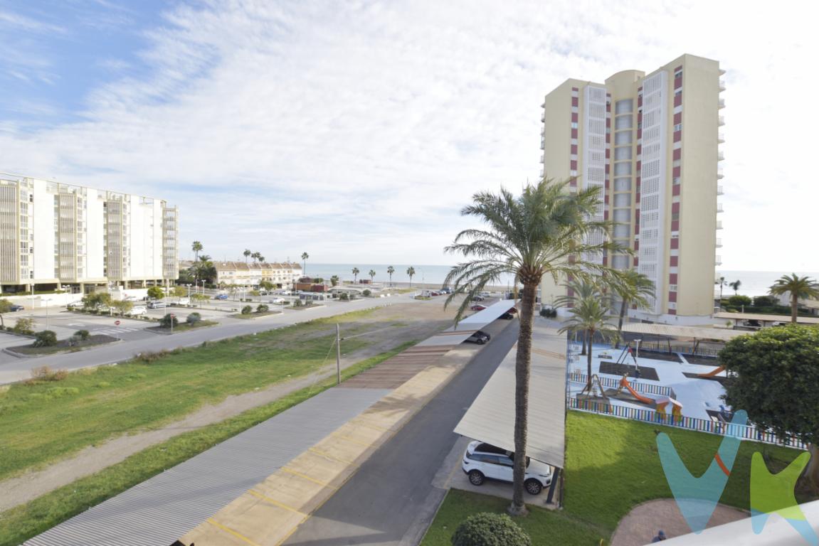 Te proponemos este apartamento en la Urbanización Mar Plata donde las vistas al mar y el sonido de las olas harán que tu vida sea más tranquila y pausada. La vivienda ofrece un espacio cómodo y acogedor, perfecto para vivir todo el año o en vacaciones, cuenta con tres habitaciones, cocina independiente y salón amplio con salida a una terraza orientada al Este que invita a disfrutar de los amaneceres y de la brisa del mar. La urbanización cuenta con piscina comunitaria y pistas de pádel, además de acceso directo a la playa. A 20 minutos de Valencia y a 5 minutos del municipio de El Puig, muy bien comunicada ya que dispones de Línea 112 de autobús. ¿Visitamos?¿Te gustaría enterarte en primicia de nuestros inmuebles en alquiler y venta? En VIVEKU.ES los publicamos con unos días de antelación.Contamos con 30 años de experiencia acreditada y nuestro objetivo es garantizarle un servicio de compra humano, ético, de calidad, fácil y seguro. Nuestro equipo lo integran agentes con la titulación AIR (Agente Inmobiliario Registrado) y Agentes Certificadores de la categoría Premium en certificación de inmuebles y debidamente registrados en el Registro de Agentes de Intermediación de la CV (RAICV 0743). Consulte en nuestras reseñas de Google lo que opinan los clientes que ya han trabajado con nosotros.El precio del inmueble no incluye los honorarios de la agencia que ascienden al 3% del precio final del inmueble más el 21% de IVA, ni los gastos de notaría y registro de la propiedad (que están sujetos a aranceles y varían dependiendo del precio de escrituración), ni los impuestos (que en la Comunidad Valenciana varían dependiendo del precio del inmueble y de las características personales del comprador).