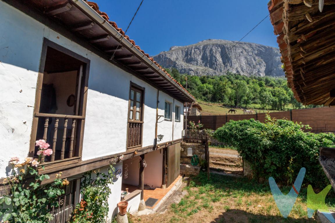 Venta de casa rural en Berrueño, pueblo ubicado en el concejo de Teverga, en pleno Parque Natural de Las Ubiñas y La Mesa, declarado Reserva de la Biosfera por la Unesco en 2011, en la falda del conjunto calizo de Sierra de la Sobia que acoge a su vez la formación kárstica de Cueva Huerta, cavidad natural con mayor desarrollo de galerías del Noroeste de España con una longitud de 20 kilómetros.El inmueble consta de la vivienda principal de unos 100 metros cuadrados, cuadra y pajar en una construcción anexa con unos 35 metros cuadrados por planta, el antiguo corral que acoge un hórreo de 4 pegollos y antojana exterior.La vivienda es un ejemplo de típica construcción tradicional asturiana con dos alturas con muros de piedra y forjados de madera, en planta baja nos encontramos la cocina, salón-comedor, despacho y aseo y en planta primera dos habitaciones, salita y baño. Suelos de gres y pizarra en planta baja y madera en planta primera, techos de madera y tejado formado por entramado de madera sobre el que se colocó onduline y cubierta final de teja árabe curva antigua.Dispone de antigua chimenea de madera y estufa de pellets, además tiene operativo el antiguo horno de cocción del pan.Berrueño se encuentra a 3 km. de La Plaza o de San Martin, principales núcleos poblacionales de Teverga donde dispones de todos los servicios, centro de salud, supermercados, farmacia, tiendas, etc.Teverga es un municipio con un turismo vinculado a actividades relacionadas con la naturaleza o la cultura en auge por lo que es una excelente oportunidad para aquellas personas que están valorando adquirir una segunda vivienda en un núcleo rural con numerosas posibilidades de ocio cultural, en sus inmediaciones puedes disfrutar del Parque Natural de las Ubiñas y la Mesa que cuenta con zonas de escalada, numerosas áreas recreativas, rutas de montaña para la práctica del senderismo o la bicicleta de montaña, avistamiento de animales salvajes de la fauna local tales como osos, lobos, corzos o jabalíes, espeleología; la senda del oso, antigua vía del tren minero reconvertida en vía verde que se puede hacer caminando o en bicicleta; El parque de la Prehistoria, equipamiento cultural vinculado a la difusión del arte paleolítico superior. ¡Ya ves, numerosas oportunidades para disfrutar todo el año no te faltaran!No están incluidos los gastos de notaría, registro de la propiedad ni impuesto de transmisiones patrimoniales.¡No dejes de visitarla! Llámanos rápido y te gestionamos una visita para conocer el inmueble antes de que se te adelanten.