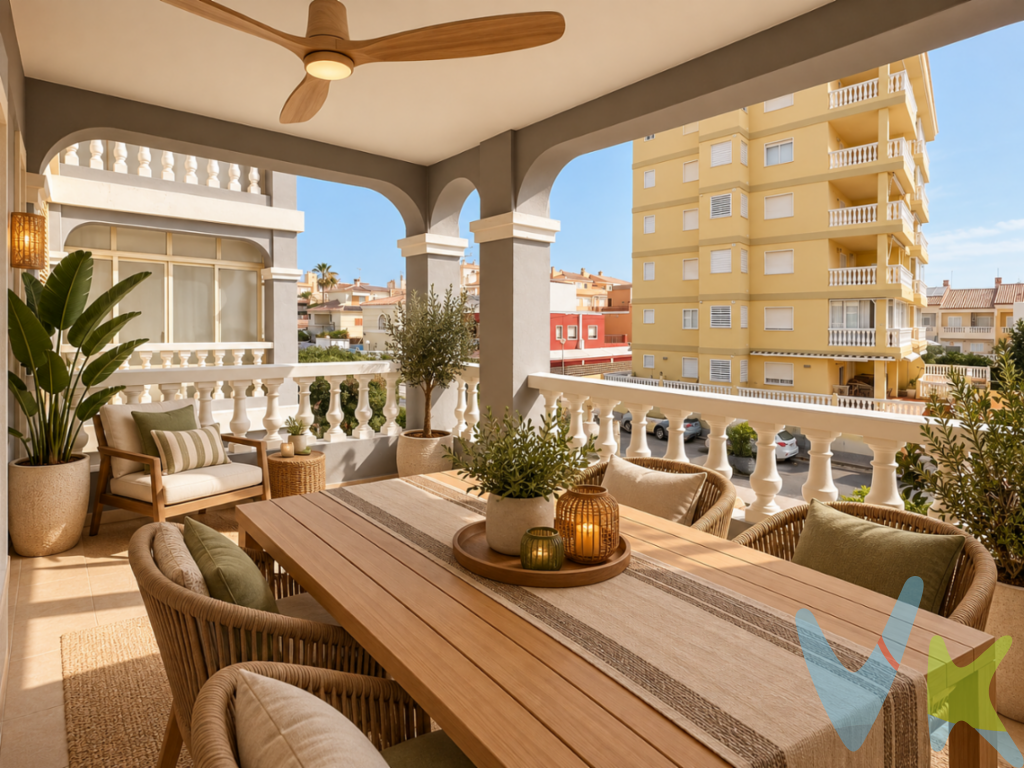 Tenemos el gusto de poder presentaros esta magnífica vivienda a la venta en la playa del Pouet, El Perelló, Sueca. La vivienda está ubicada en un primer piso y el edificio cuenta con ascensor. Distribuida en dos dormitorios dobles, un espacioso salón-comedor que da paso a una gran terraza. Cocina equipada con galería y un cuarto de baño completo con plato de ducha. La vivienda tiene un armario empotrado en uno de los dormitorios y otro en el distribuidor del pasillo con gran capacidad de almacenaje. Ésta vivienda se encuentra en un edificio tranquilo y familiar, a escasos 200 metros de la playa y con los servicios necesarios para pasar tus vacaciones de verano o si lo prefieres para vivir todo el año tienes toda la tranquilidad del Mundo en los meses más fríos. Encontrarás todo cerca, con la posibilidad de ir paseando, en caso de necesitar coger el coche no tendrás ningún problema para aparcar en los meses de más afluencia ya que la vivienda incluye plaza de aparcamiento en el mismo edificio.Si estás interesada/o en visitar esta vivienda, no dudes en ponerte en contacto con nosotros para que te podamos ofrecer toda la información. ¡¡Tu vivienda en la playa te está esperando!!Agencia Registrada con el Nº 89 en el Registro Obligatorio de Agentes Inmobiliarios de la Comunitat Valenciana. Puede consultar en la web de la GVA:https://habitatge.gva.es/es/registres-en-materia-habitatgeLa oferta está sujeta a cambios de precio o retirada del mercado sin previo aviso. Este anuncio en su conjunto, incluyendo textos, fotos, imágenes o cualquier otro contenido de este, no es vinculante dado que la información es ofrecida por terceros y puede contener errores. Se muestra a título informativo y no contractual.Gastos de la compraventa a cargo de la parte compradora no incluidos en el precio del inmueble a tener en cuenta:.- ITP con carácter general en Valencia es del 9% pudiendo corresponderle otro tipo impositivo atendiendo a sus circunstancias personales (por edad, renta o situación familiar primera vivienda habitual, etc?EUR?) previstas legalmente.*Base imponible del impuesto el mayor valor entre el precio de compraventa, la tasación o el valor de referencia catastral..- Gastos de notaría y registro, en su caso, suelen oscilar aprox; entre 1,5% y 2,5% (aranceles variables según valor de compraventa, n.º de copias, etc)..- Si tramita la inscripción una gestoría, deberá abonar sus honorarios más IVA (en este caso suele oscilar entre los 250 y los 400 + iva)..- Honorarios de mediación inmobiliaria a cargo del comprador del 3% del precio final de venta más IVA (21%).Por mandato expreso del propietario, comercializamos este inmueble en exclusiva, lo que le garantiza el acceso a toda la información, a un servicio de calidad, un trato fácil, sencillo y sin interferencias de terceros. Por este motivo, se ruega no molestar al propietario, a los ocupantes de la propiedad o a los vecinos. Muchas gracias por su comprensión. Si usted es agente inmobiliario y tiene un cliente para este inmueble, llámenos: estaremos encantados de colaborar.Se informa al consumidor que la agencia actúa como intermediaria inmobiliaria en la operación, estando cualquier eventual compraventa y sus condiciones sujeta a la aceptación expresa del propietario-vendedor y a la posterior formalización del correspondiente contrato.